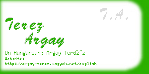 terez argay business card